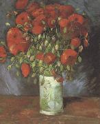 Vincent Van Gogh Vase wtih Red Poppies (nn040 oil on canvas